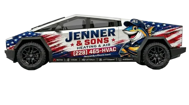 Jenner & Sons Heating & Air branded service van